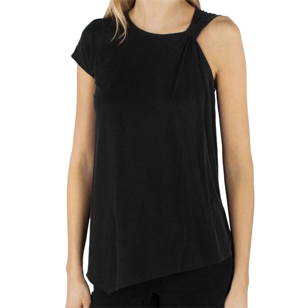 Generation Love black cupro blend Kylie asymmetric top extra small MSRP 124
